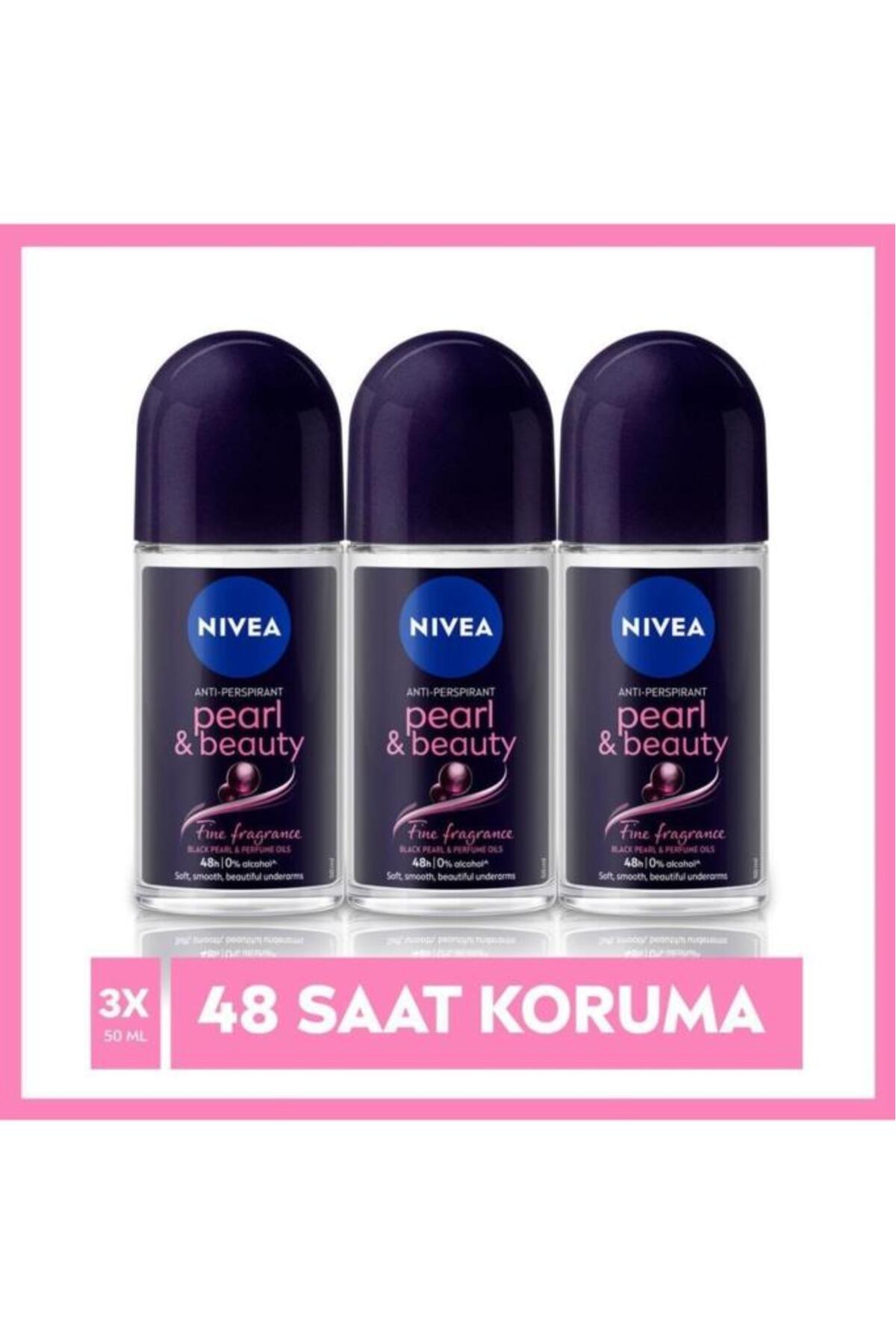 Nivea Women's Roll On Deodorant Pearl&beauty Fine Fragrance, 48 Hours Anti-perspirant Protection 50ml