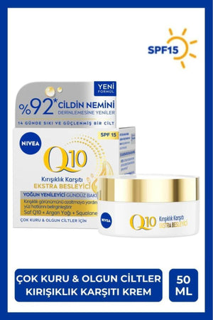 Nivea Special Anti-Wrinkle Extra Nourishing Q10 SPF15+Day Cream for Mature and Dry Skin 50ml