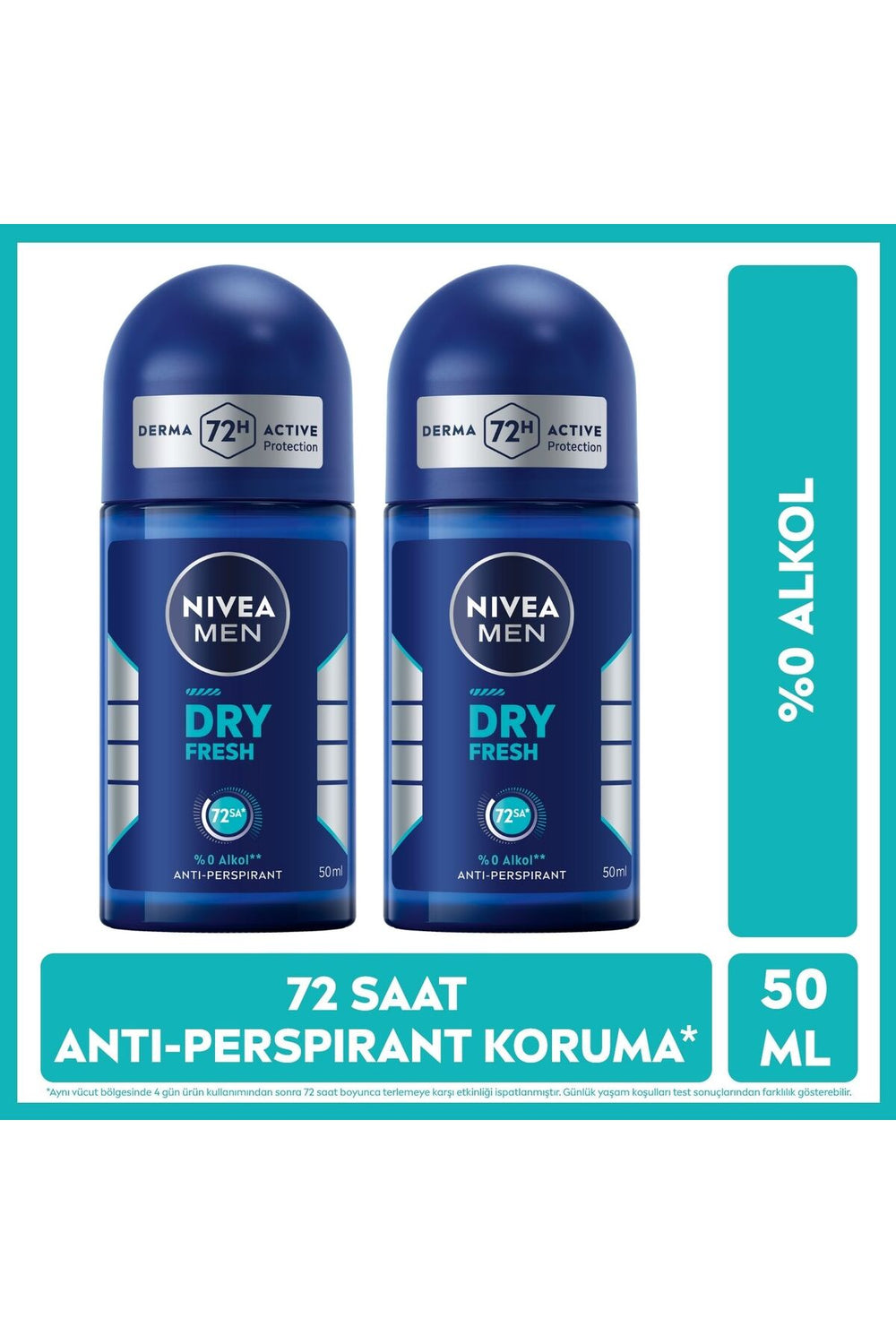 Nivea Men Dry Fresh Deodorant Roll-on 50 ml 2-pack