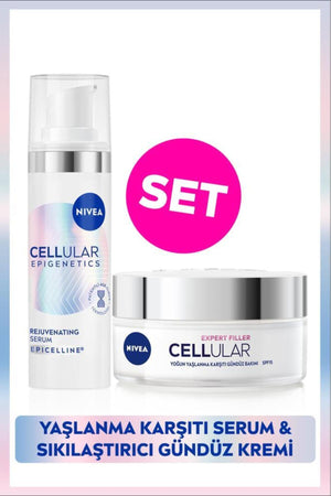 Nivea Cellular Epigenetics Rejuvenating Anti-Aging Serum 30ml and Cellular Expert Filler Day Cream