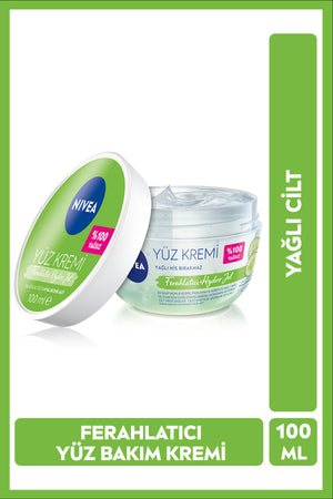 Nivea Refreshing Hydro Gel Care Cream 100ml, Make-up Base, 24 Hour Moisturizer, Mattifying, Oily Skin
