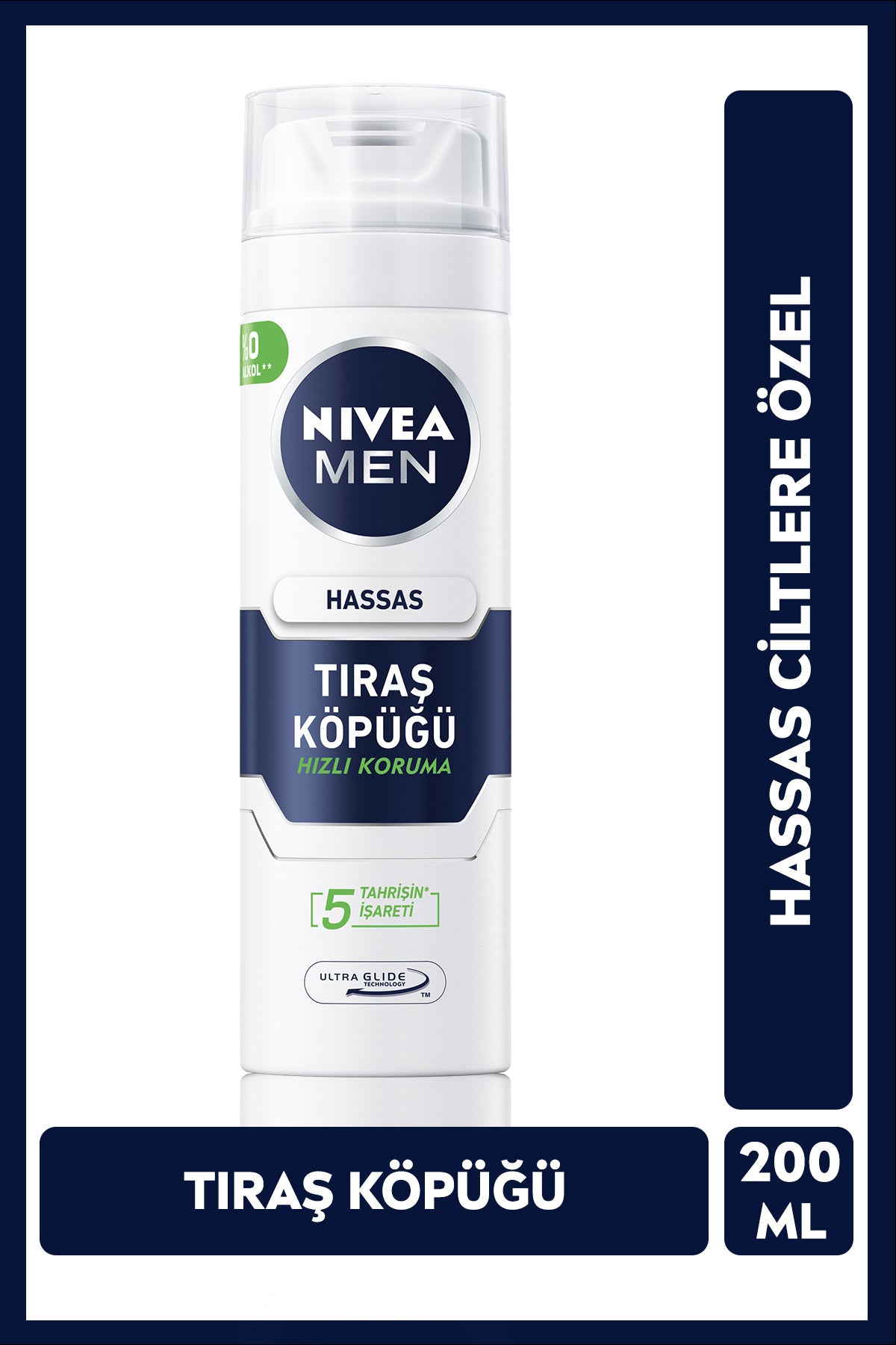 Nivea MEN Men's Shaving Foam 200ml, Sensitive Skin, Fast Protection, Relaxing, Comfortable Shaving Experience