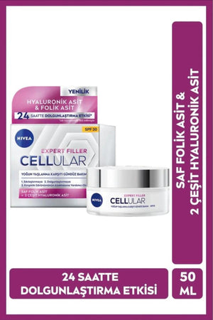 Nivea Expert Filler Intensive Anti-Aging Day Care Cream 50ml, SPF30 Sun Protection, Hyaluronic Acid