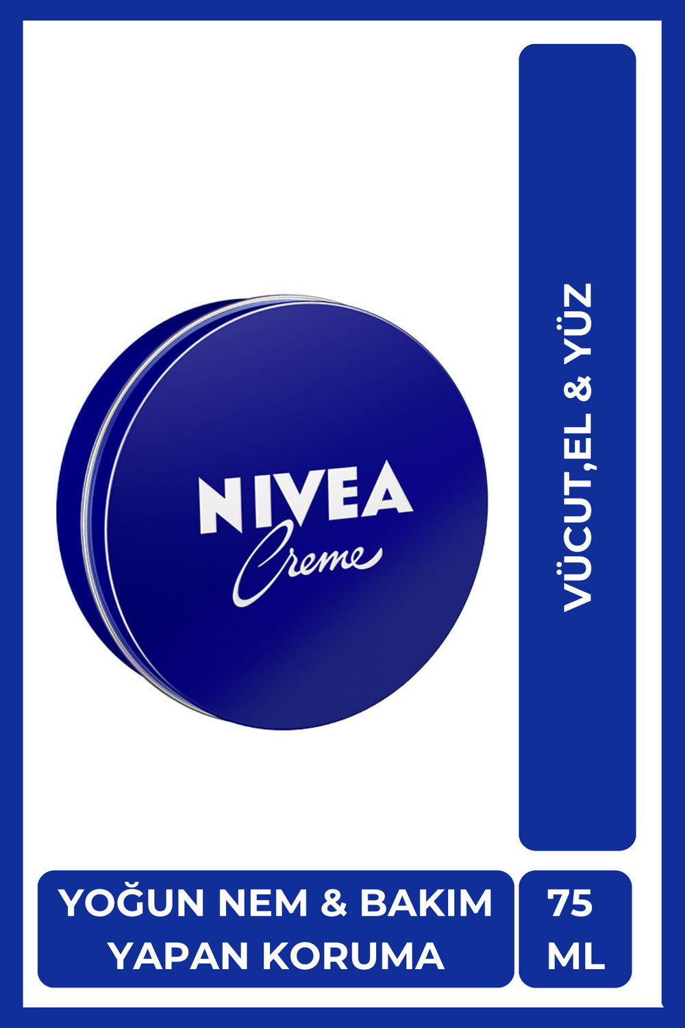 Nivea Moisturizing Creme 75ml, Intense Moisturizing, Caring Protection, Eucerit, Soft Skin, Hand Face Body