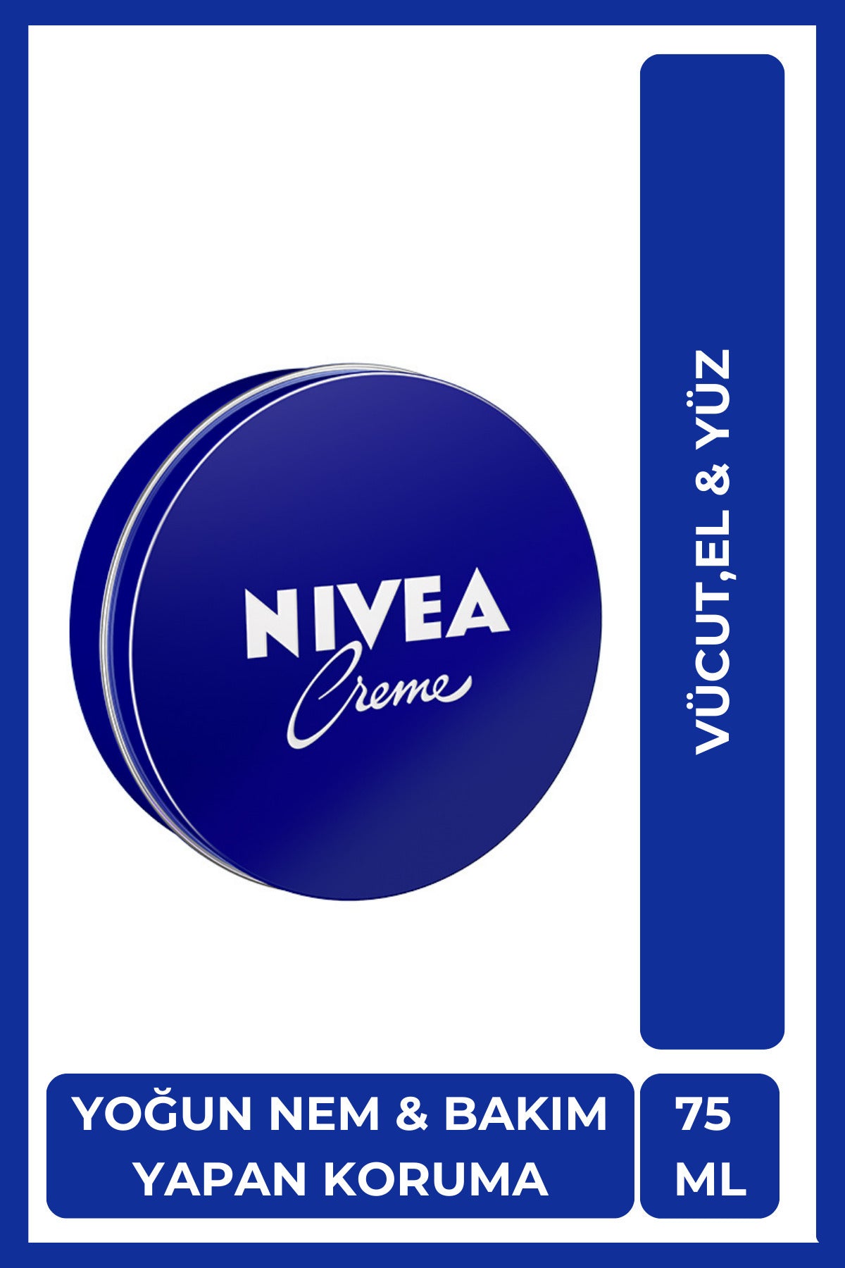 Nivea Moisturizing Creme 75ml, Intense Moisturizing, Caring Protection, Eucerit, Soft Skin, Hand Face Body