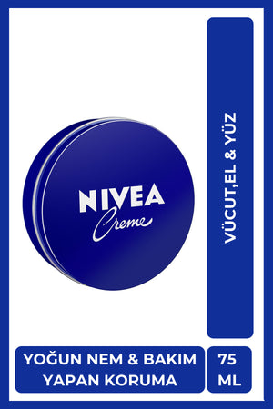 Nivea Moisturizing Creme 75ml, Intense Moisturizing, Caring Protection, Eucerit, Soft Skin, Hand Face Body
