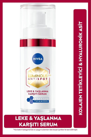 Nivea Luminous630 Thiamidol Effective Blemish and Anti-Aging Serum 30ml, Collagen Trigger, Hyaluronic Acid