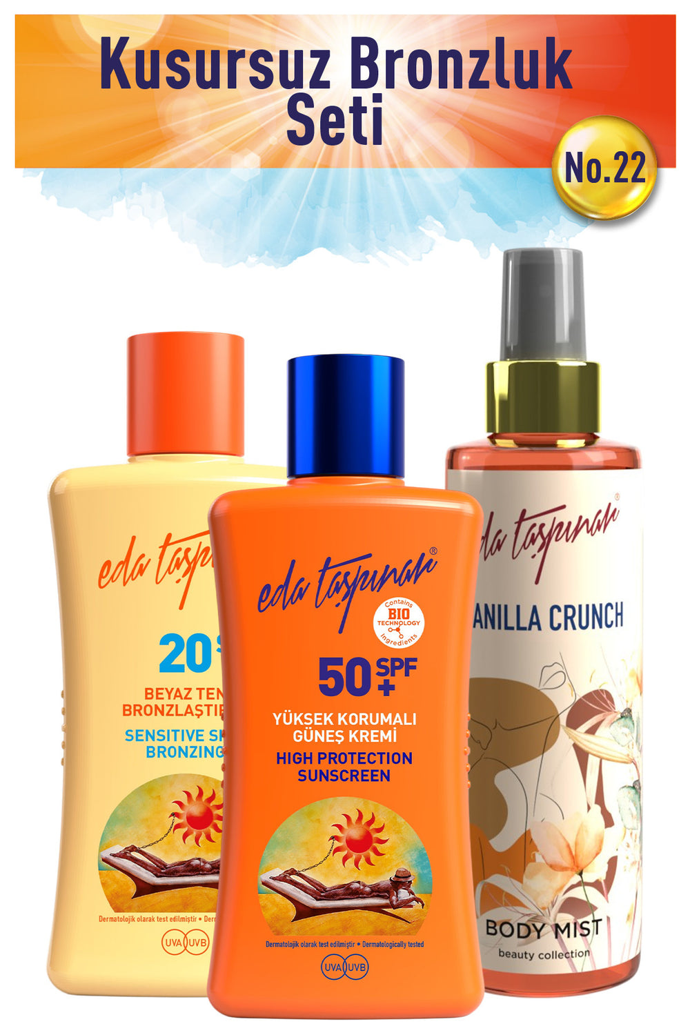 Perfect Tan Set no.22 WhiteT+Spf50+VanillaMist (EGX19-EGX38-EGX62)