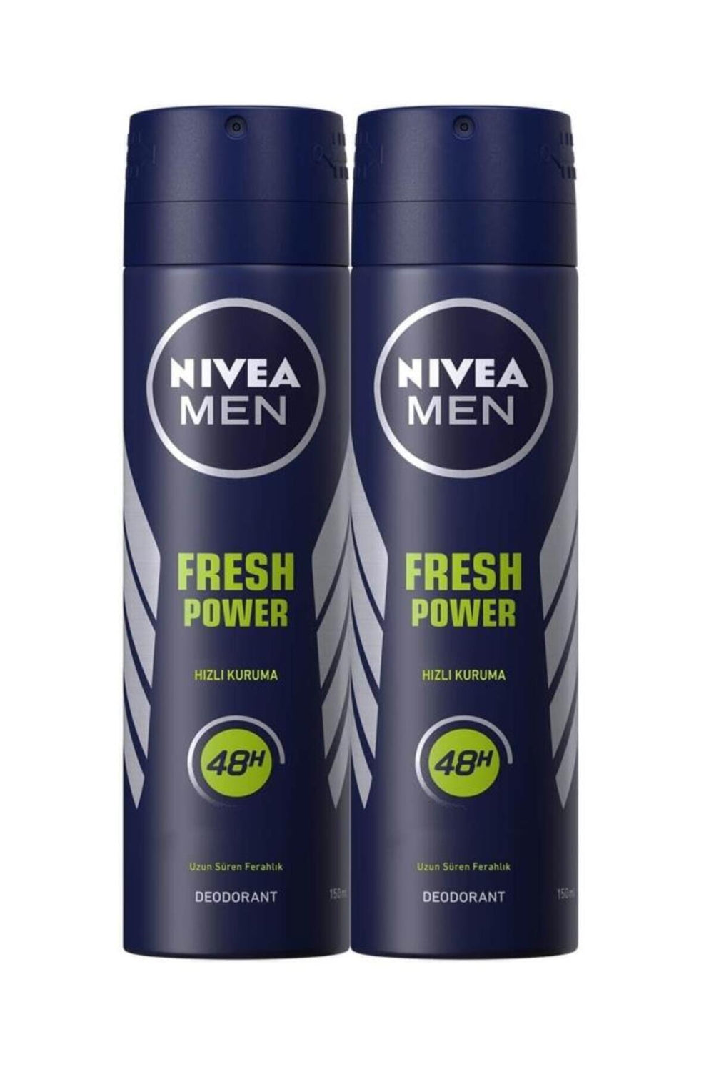 Nivea MEN Men's Spray Deodorant Fresh Power 150ml, 48 Hours Protection Against Sweat, X2 Pieces