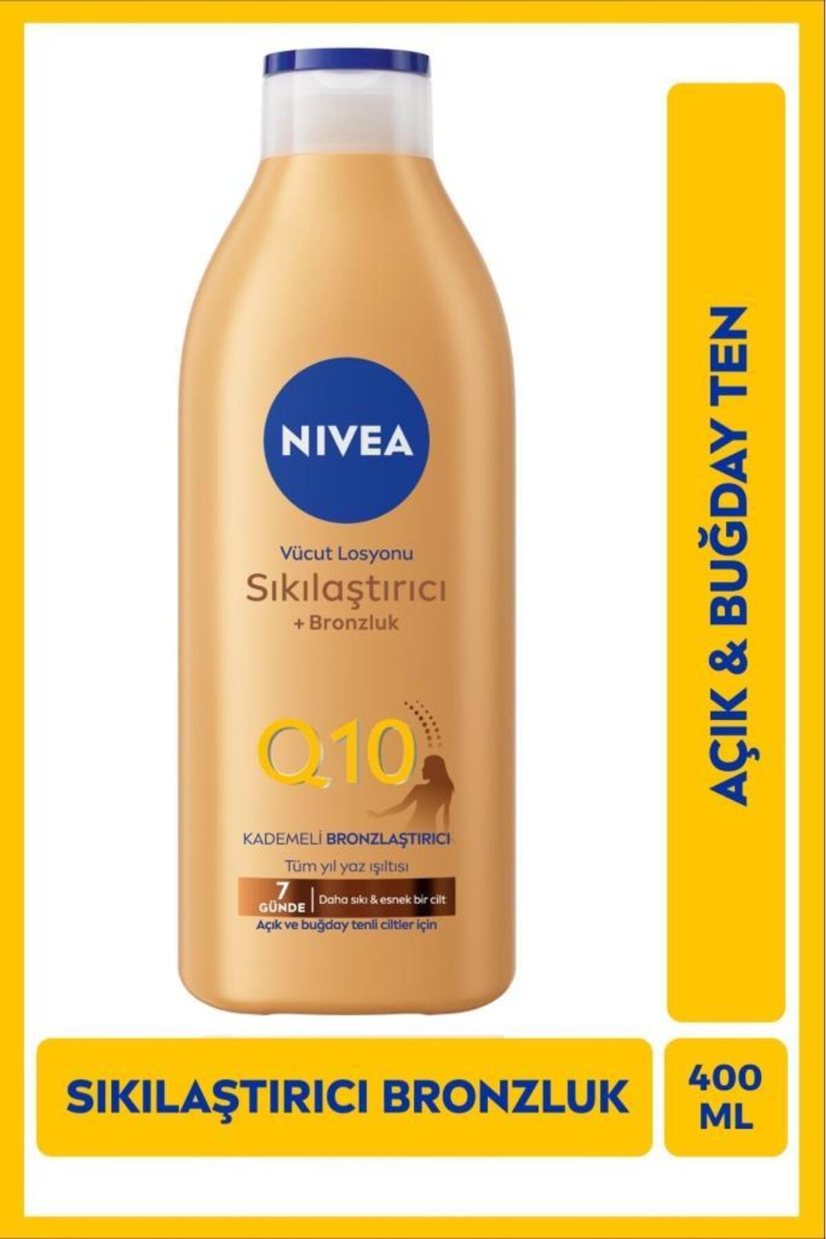 Nivea Q10 Firming Bronzing Body Lotion 400ml, Firming in 7 Days, Light Wheat Skin, Normal Skin