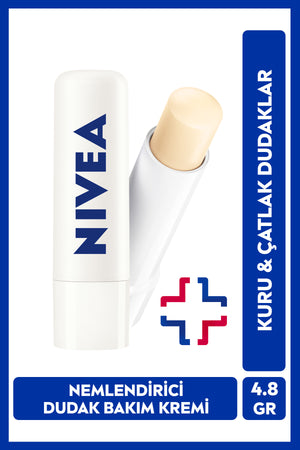 Nivea Moisturizing Lip Care Cream Med Repair 4.8 gr, Special for Sensitive, Dry and Cracked Lips, Colorless