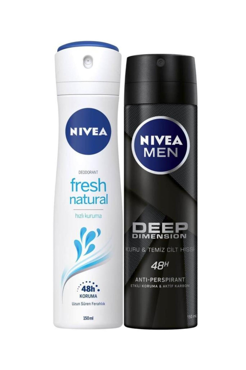 Nivea Fresh Deosprey 150 ml Deep Dimension Men's Deosprey 150 ml 2 Pack