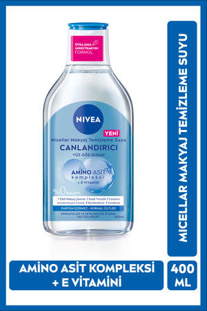 Nivea Revitalizing Micellar Make-up Cleansing Water 400ml, Amino Acid, Vitamin E, Moisturizer, Normal Skin