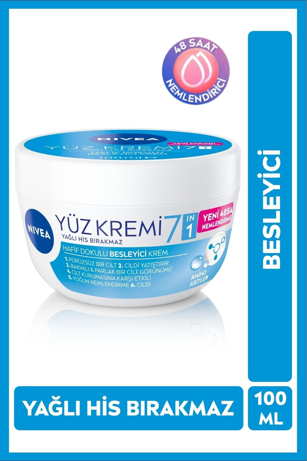 Nivea Light Textured Nourishing and Moisturizing Face Care Cream 100ml, Soothing, Doesn't Leave an Oily Feeling