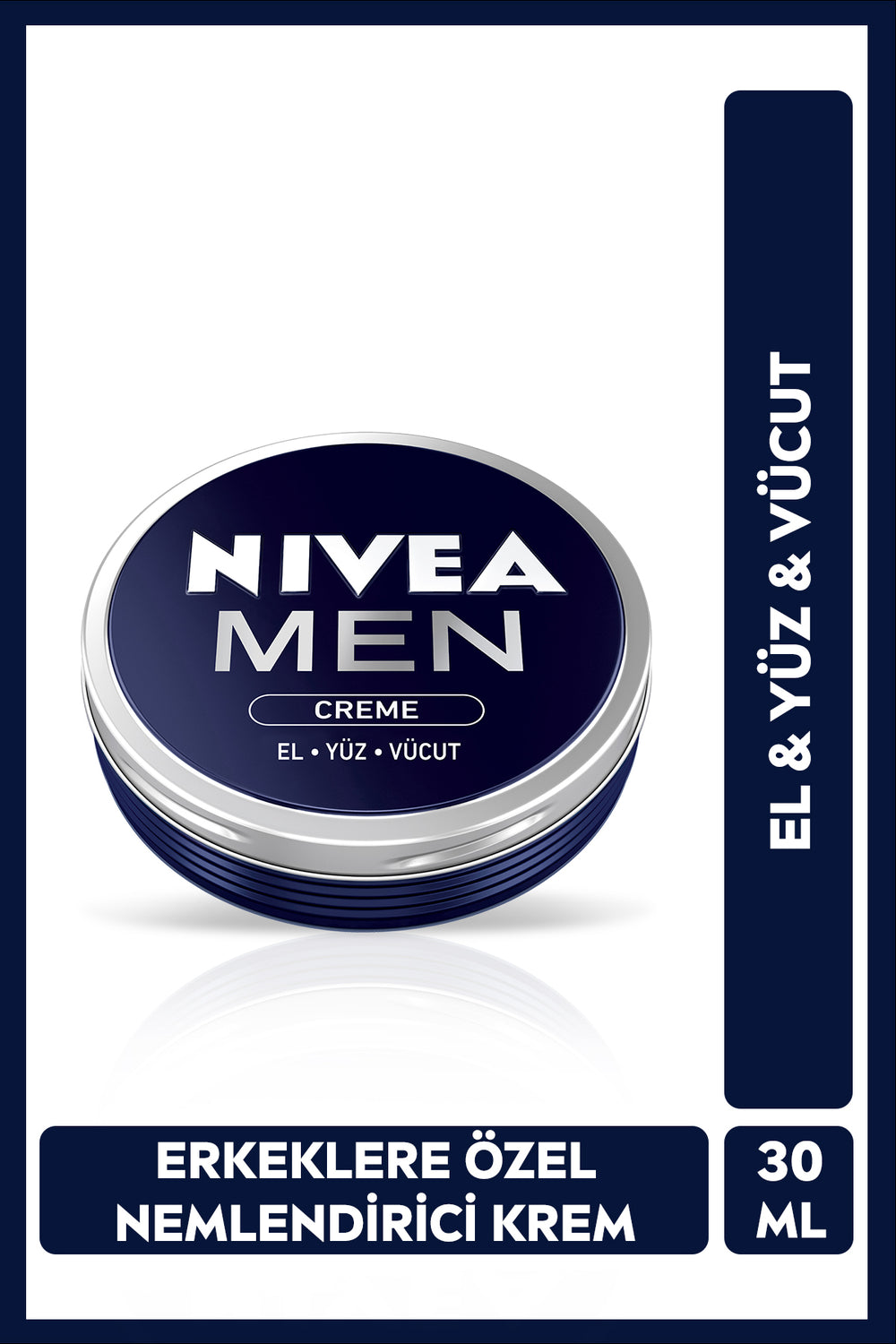 Nivea MEN Men's Creme Moisturizing Care Cream 30 ml, For Face, Hand, Body, Vitamin E, Fresh Fragrance