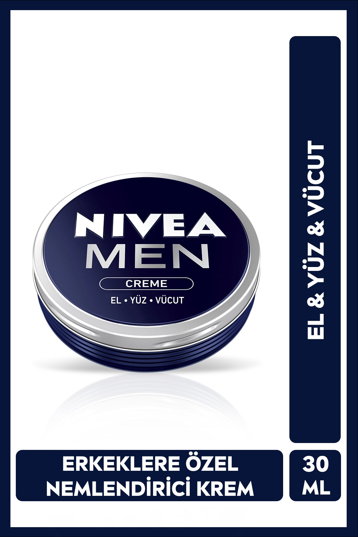 Nivea MEN Men's Creme Moisturizing Care Cream 30 ml, For Face, Hand, Body, Vitamin E, Fresh Fragrance