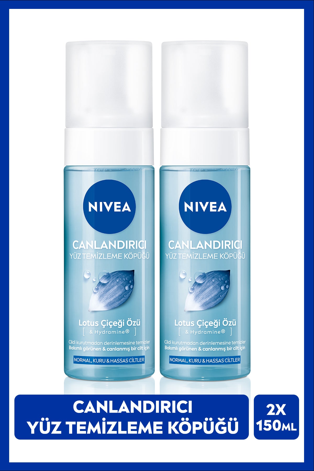 Nivea Revitalizing Facial Cleansing Foam 150 ml, Moisturizing, Nornal Skin, 2x Quantity