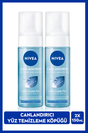 Nivea Revitalizing Facial Cleansing Foam 150 ml, Moisturizing, Nornal Skin, 2x Quantity