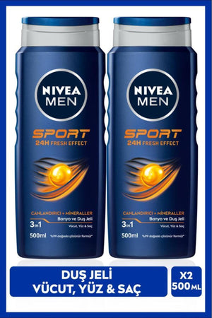 Nivea Men Sport Shower Gel 500 Ml Pack of 2