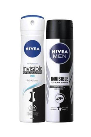 Nivea Black&white Pure Deosprey 150 ml Black&white Original Men's Deosprey 150 ml Pack of 2