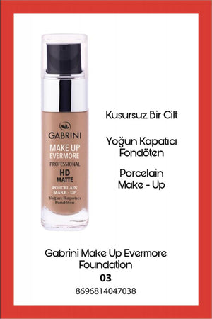 Gabrini Hd Matte Professional Foundation No:1