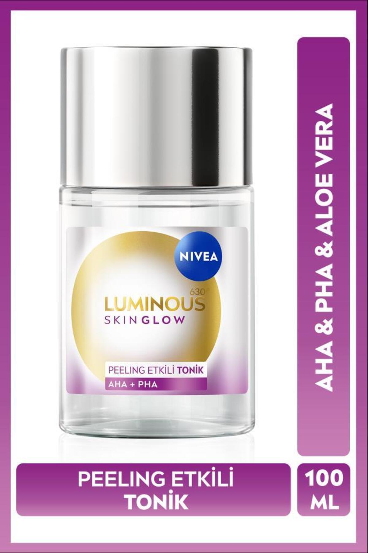 Nivea Luminous630 Skin Glow Peeling Tonic 100ml, Brightness, Even Skin Tone, AHA PHA, Aloe Vera