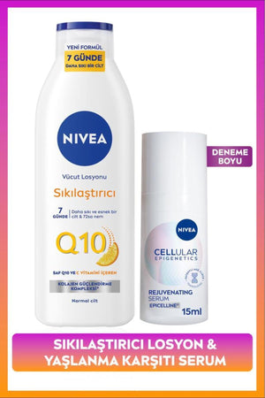 Nivea Cellular Epigenetics Rejuvenating Anti-Aging Skin Serum 15ml and Firming Lotion 250ml