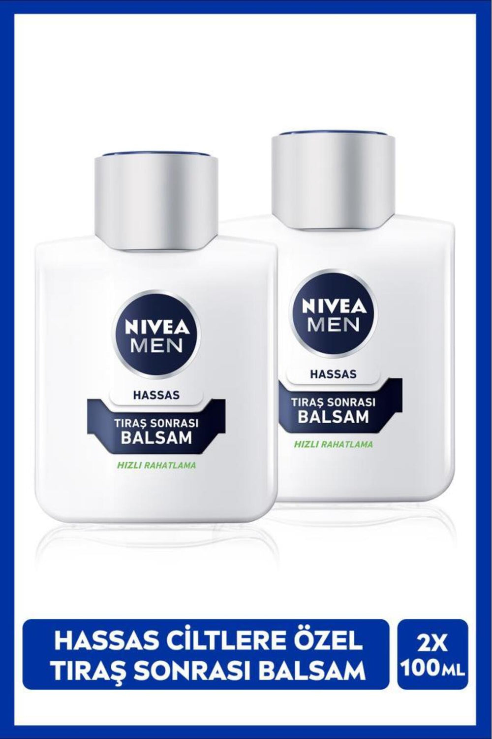 Nivea MEN Men's Special Moisturizing After Shave Balm for Sensitive Skin 100ml, Alcohol-Free, X2 Pieces