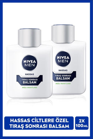 Nivea MEN Men's Special Moisturizing After Shave Balm for Sensitive Skin 100ml, Alcohol-Free, X2 Pieces