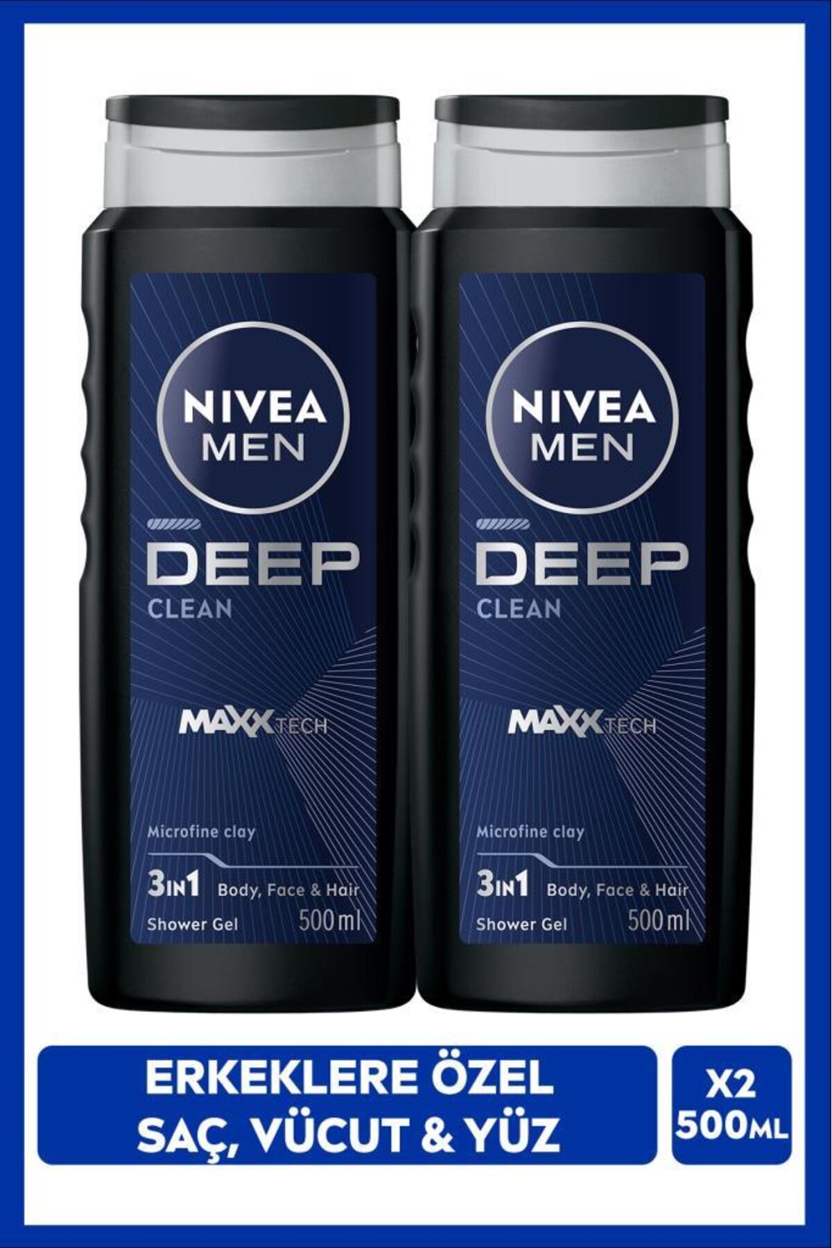 Nivea Men Deep Dimension Shower Gel, 500mlx2