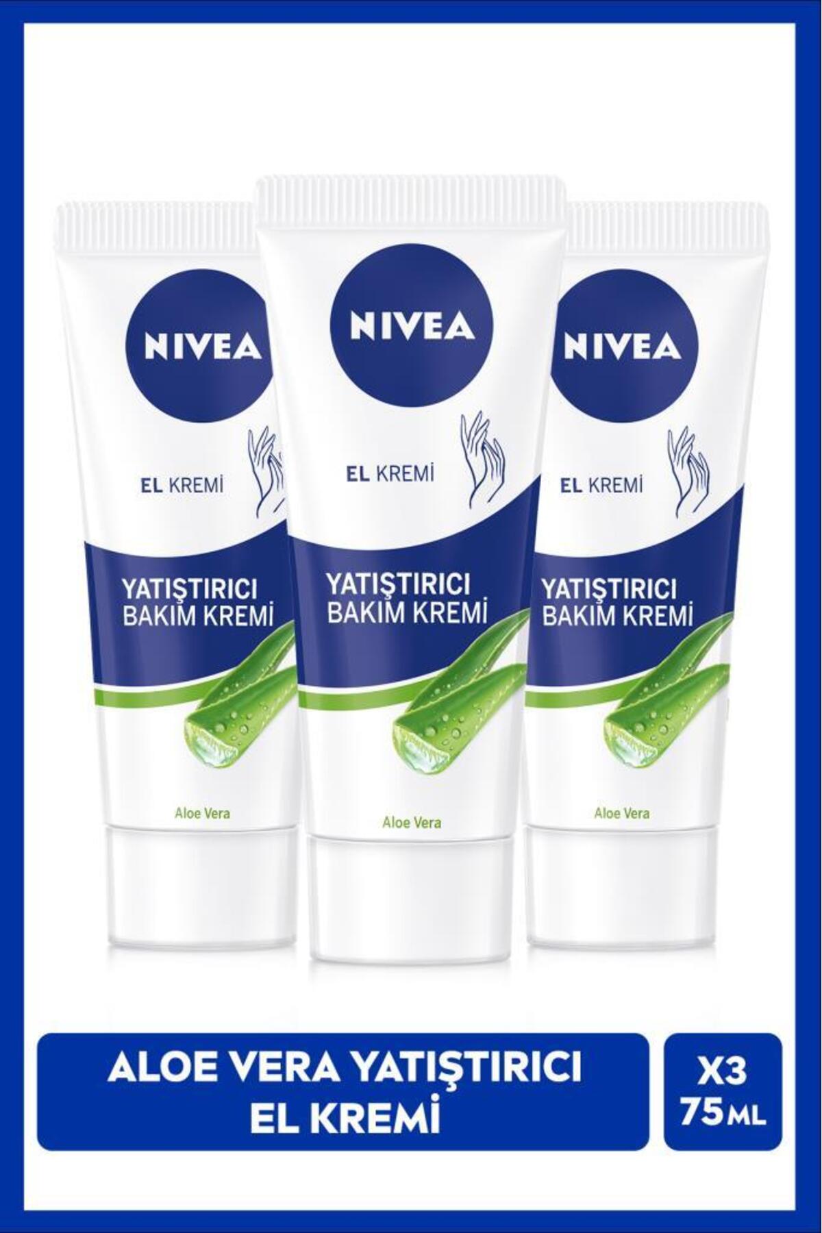 Nivea Soothing Hand Care Cream Aloe Vera 75ml, Moisturizing, Soft Skin, Fast Absorbed, X3 Pieces