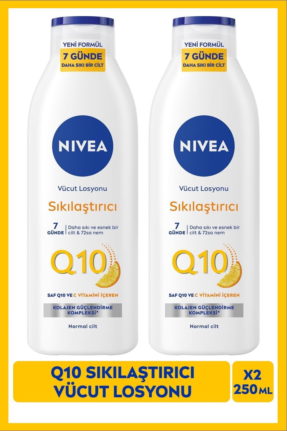 Nivea Q10 Firming Body Lotion 250ml, Firming in 7 Days, Vitamin C, Moisturizing, X2 Pieces