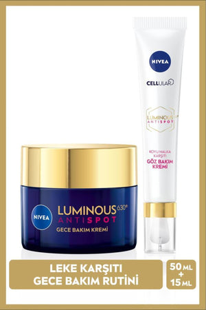 Nivea Luminous630 Thiamidol Effective Anti-Blemish Night Cream 50ml, SPF50 and Anti-Dark Circle Eye Cream 15ml