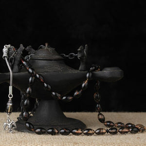 سبحة رجالية فخمة من حجر الكهرمان السلجوقي