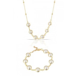 طقم إكسسوارات نسائي قلادة مع سوار