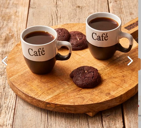 Cafe Stoneware 2-Piece Espresso Cup Set Black-White