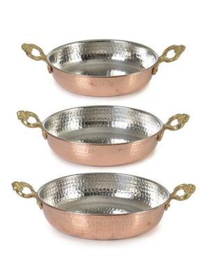 Copper Pan Set 3 Pieces