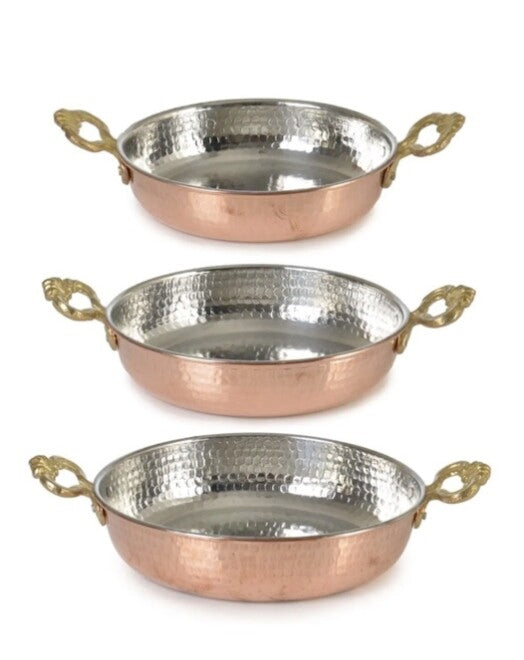 Copper Pan Set 3 Pieces