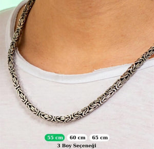 قلادة سلسلة فضة إسترليني مربعة كينج 5.2 مم