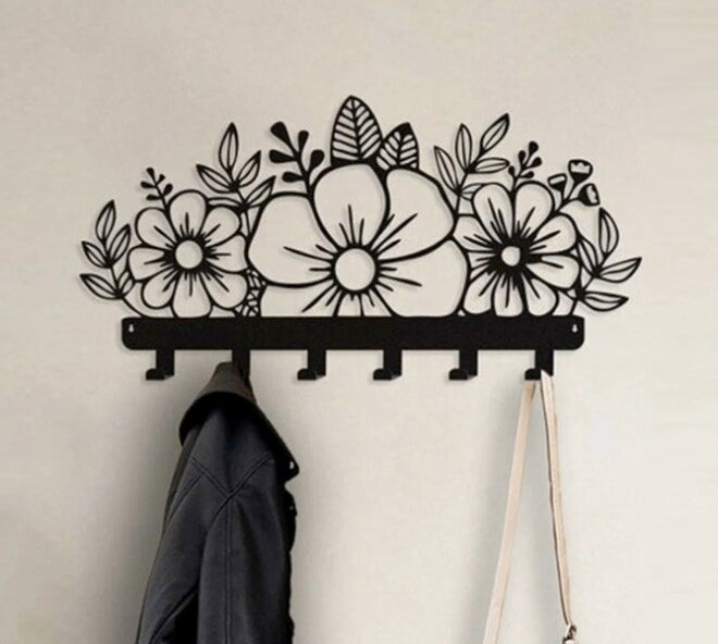 Decorative metal wall hanger - flower Design