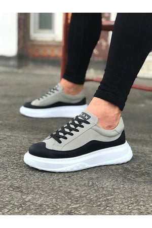 Black Gray Men's Shoes - Wagoon WG507