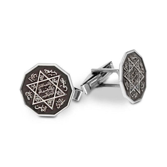 أزرار أكمام من الفضة عيار 925 بتصميم عصري أنيق