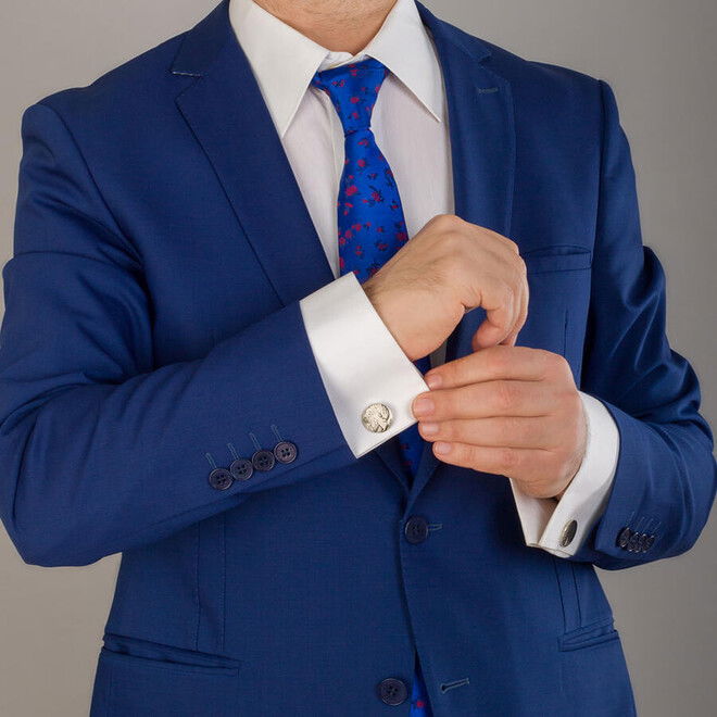 أزرار أكمام بتصميم نسر من الفضة الإسترليني عيار 925