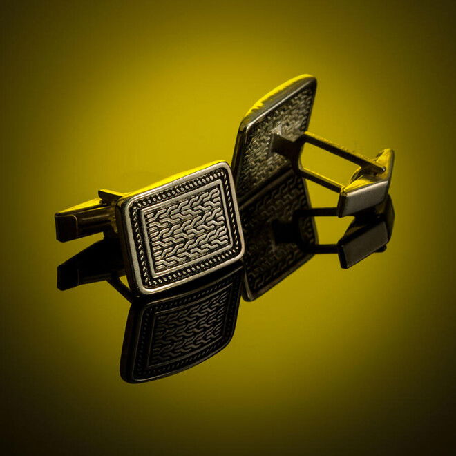 925 Silver Cufflinks with Elegant Patterns