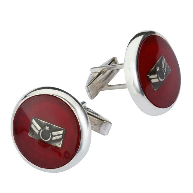 925 Silver Crescent Moon and Star Design Cufflinks