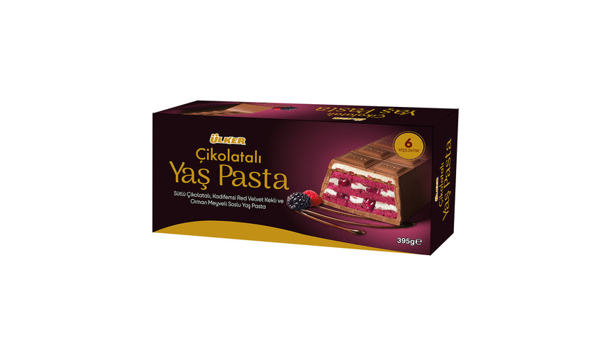 كعكة أولكر ريد فيلفيت والشوكولاتة مع توت الغابة – 395 جرام