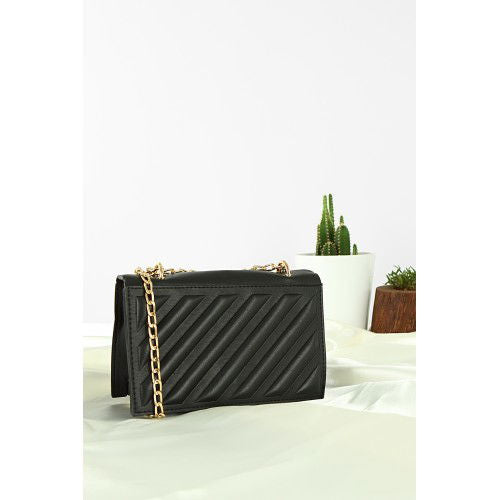 Forentina Black Shoulder Bag - Distinctive Modern Design