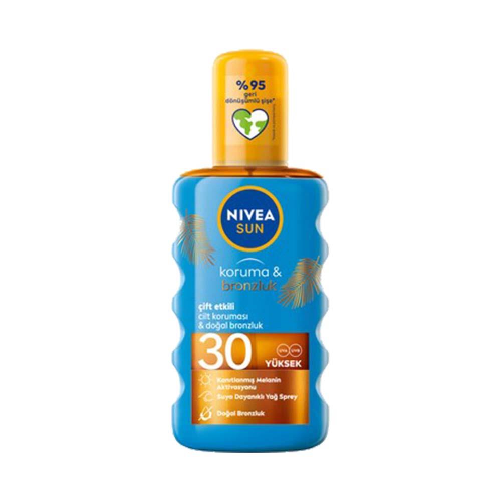 NIVEA Sun Protect & Bronze زيت الحماية من الشمس وعامل الحماية 30