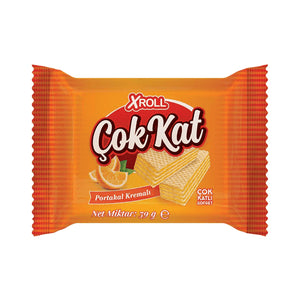 Xroll بسكويت ويفر برتقال متعدد الطبقات