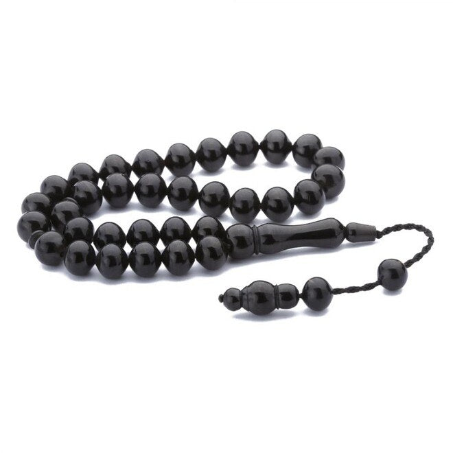 Black rosary made of Erzurum lignite stone